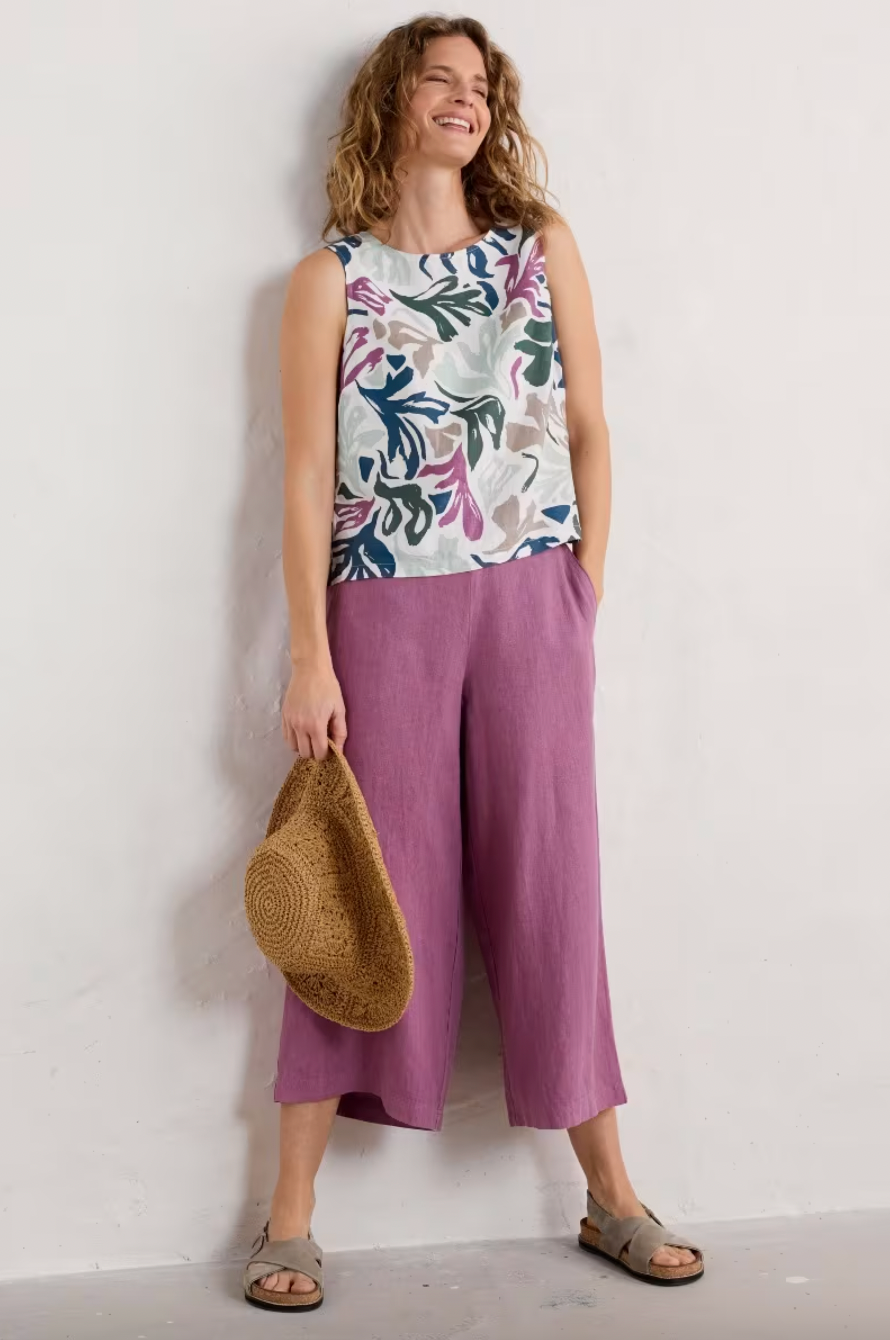 SEASALT's Merrivale cropped Culottes in Thistle