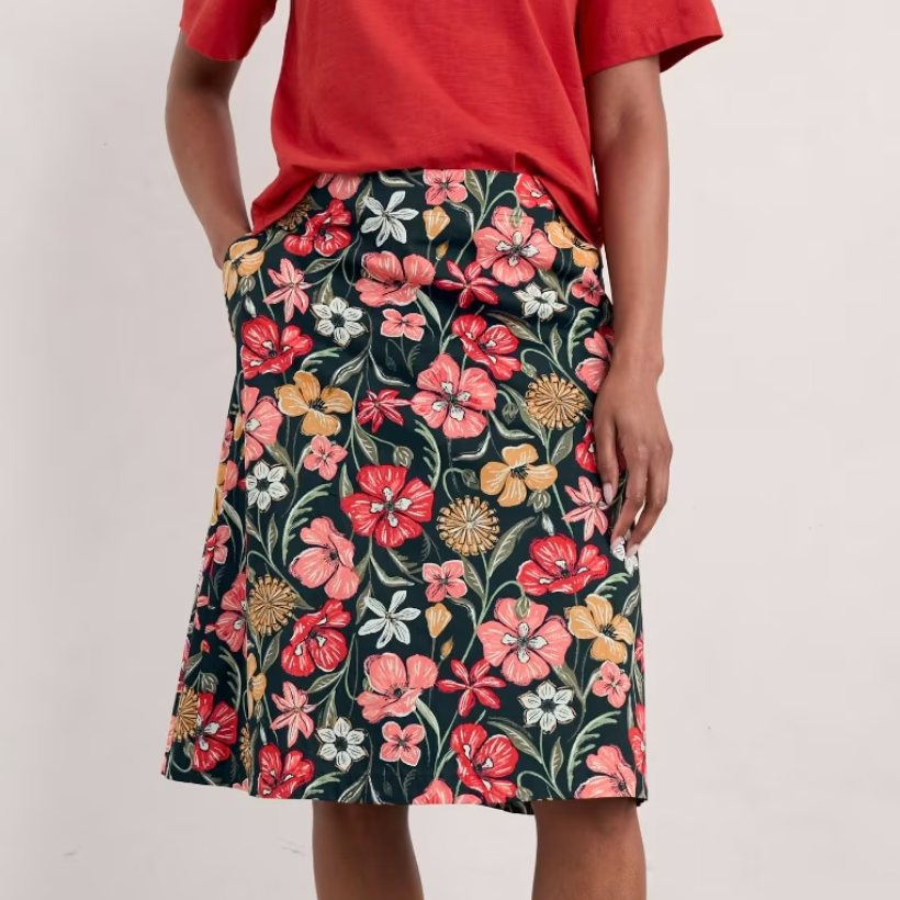 SEASALT's Paint Pot Skirt in Folky Poppy Inkwell