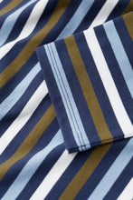 SEASALT's Sailor Shirt in Tri Mini Cornish Cornflower, sleeve detail