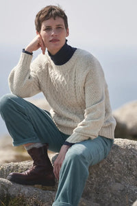 SEASALT's Tressa Jumper in Aran, knitted sweater styled with turtle neck