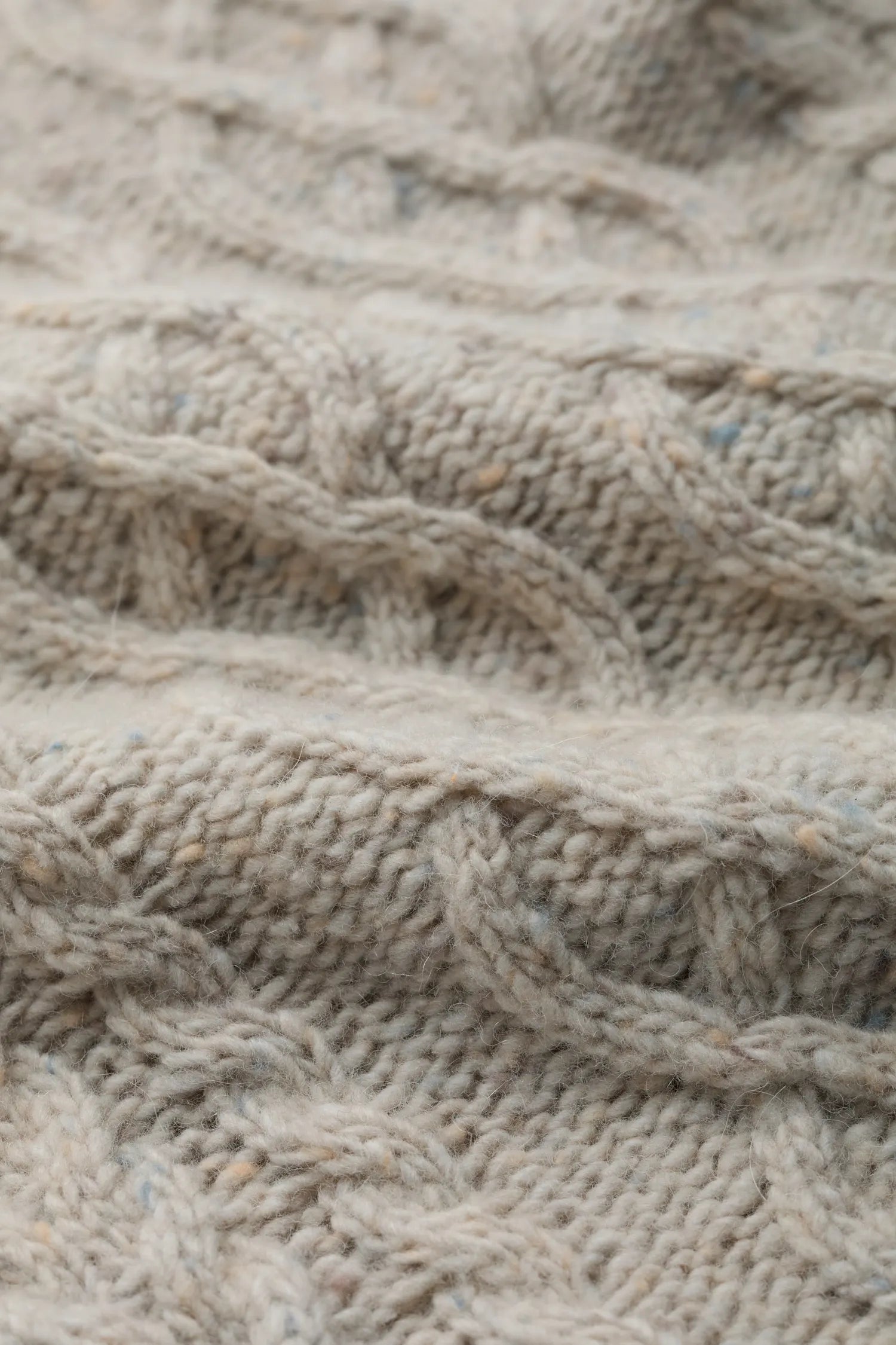 SEASALT's Tressa Jumper in Aran, close up of knit