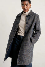 SEASALT's Wood Cabin Coat in Catchcall Wade with white skivvy