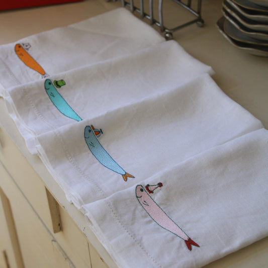 Napkins - Sardines Set of 4