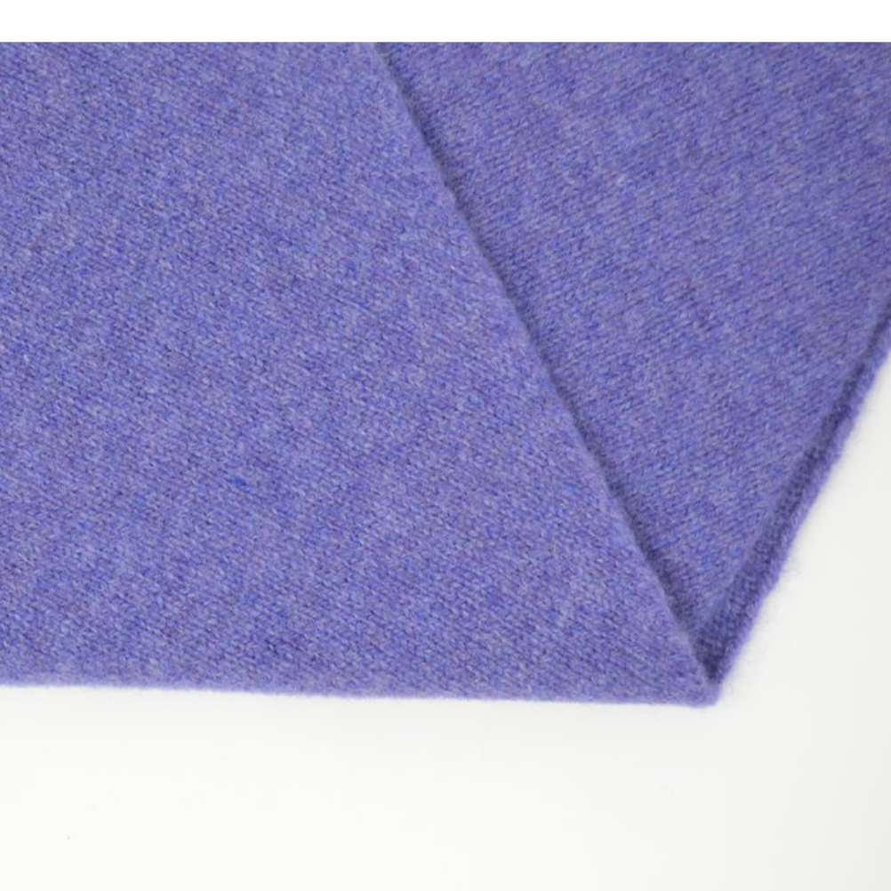 Merino Wool triangle scarf in purple heather