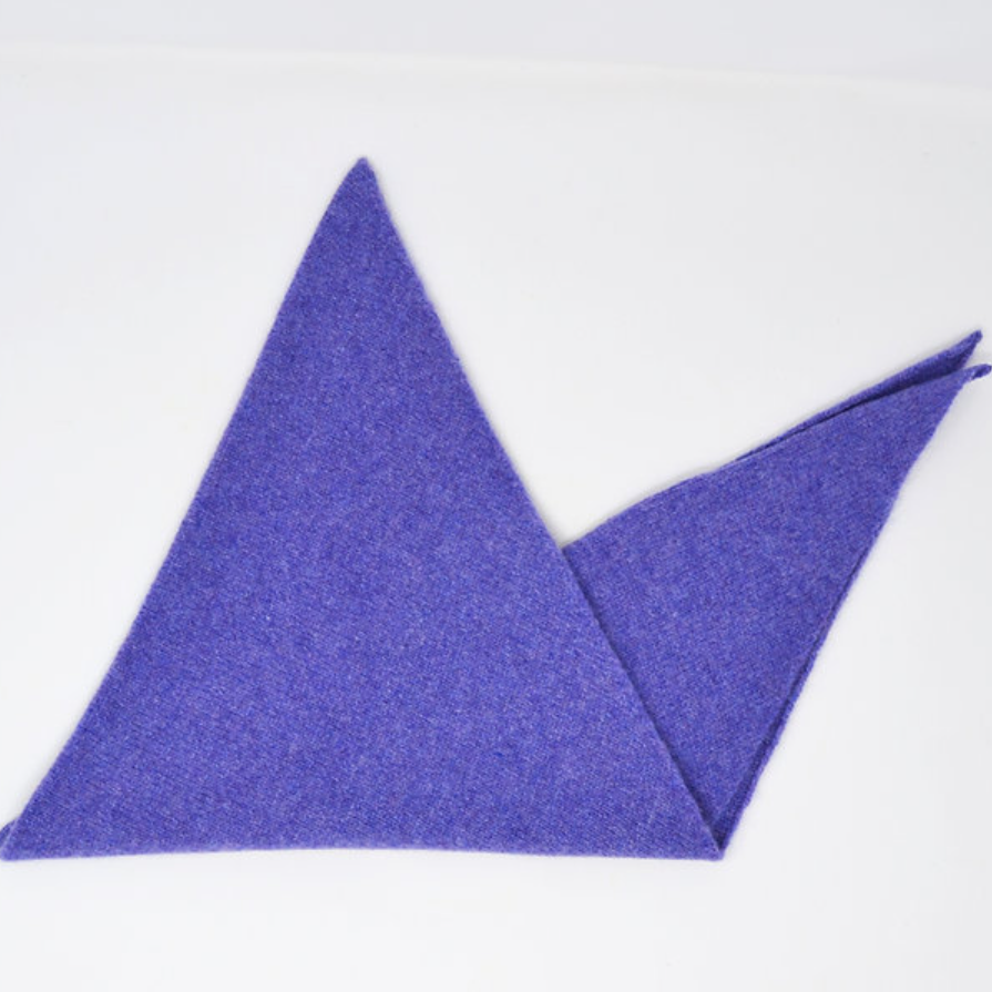 Heather triangle woollen scarf