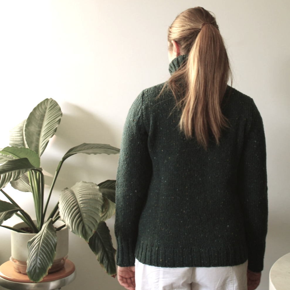 Fisherman Out of Ireland - Polo Neck Jumper - Scots Pine