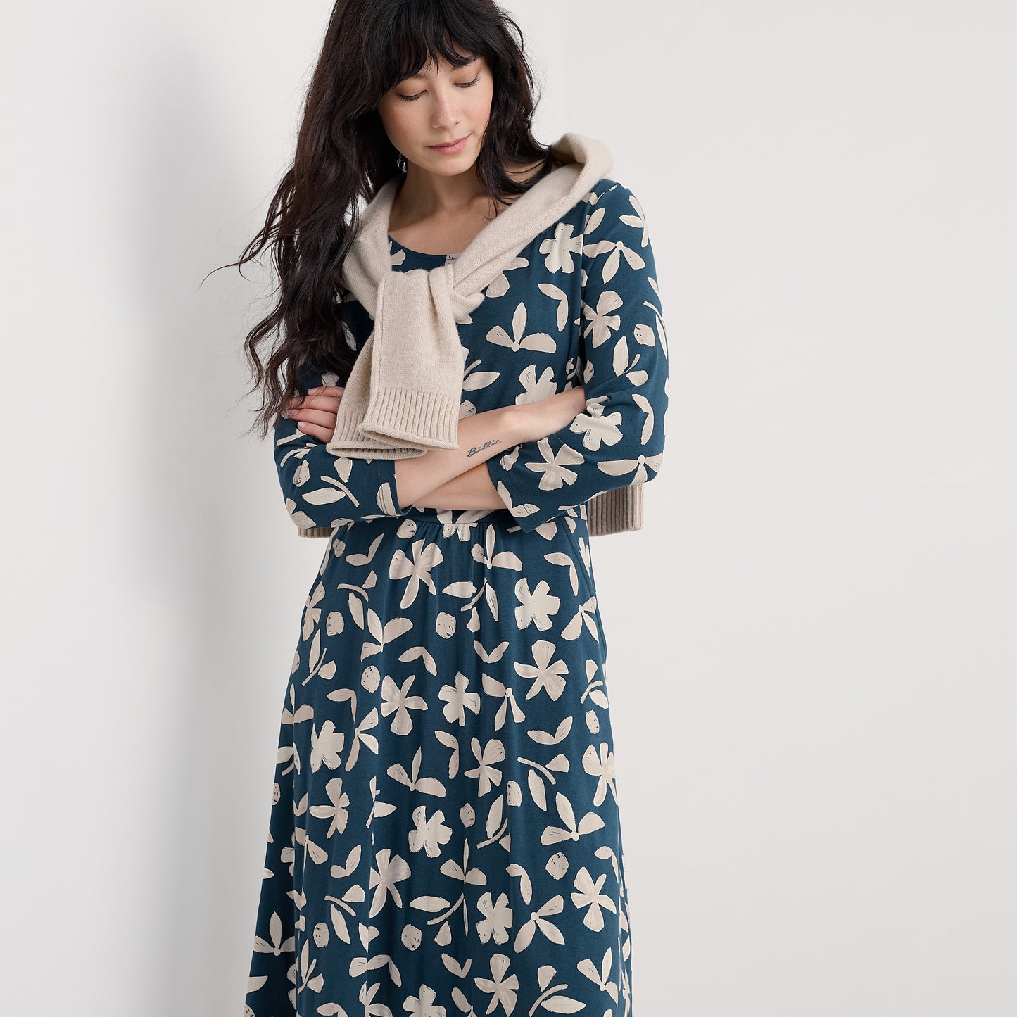 Seasalt April Dress in navy floral