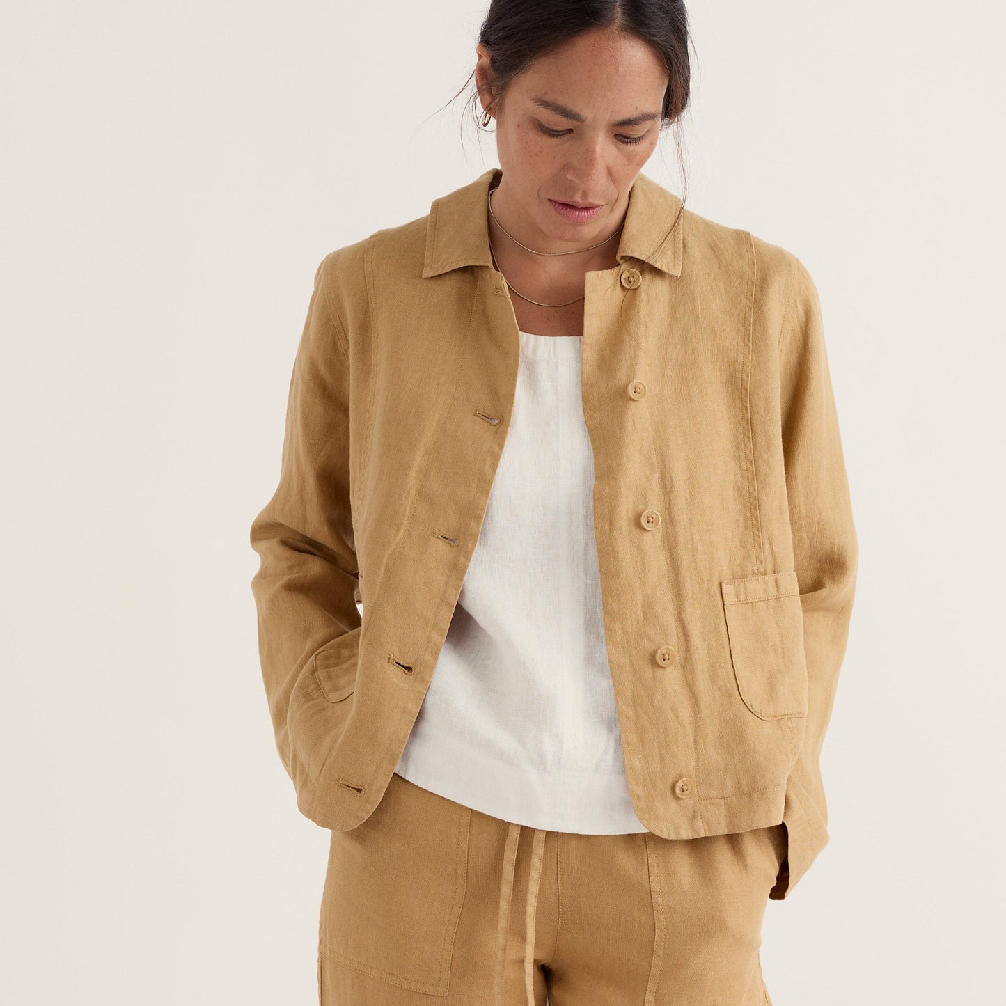Seasalt Linen Jacket for women in sand