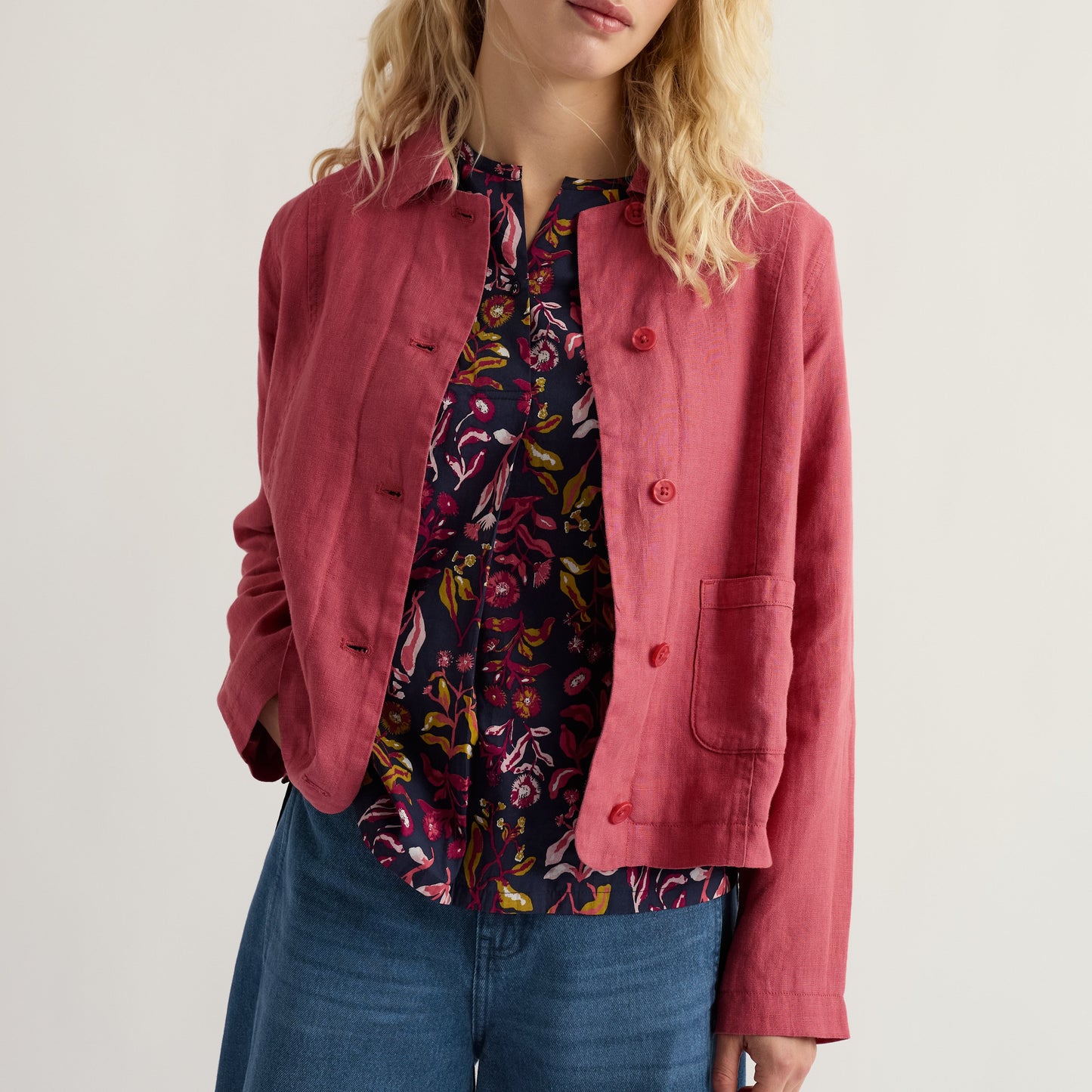 Seasalt Cornwall Linen Jacket Pink