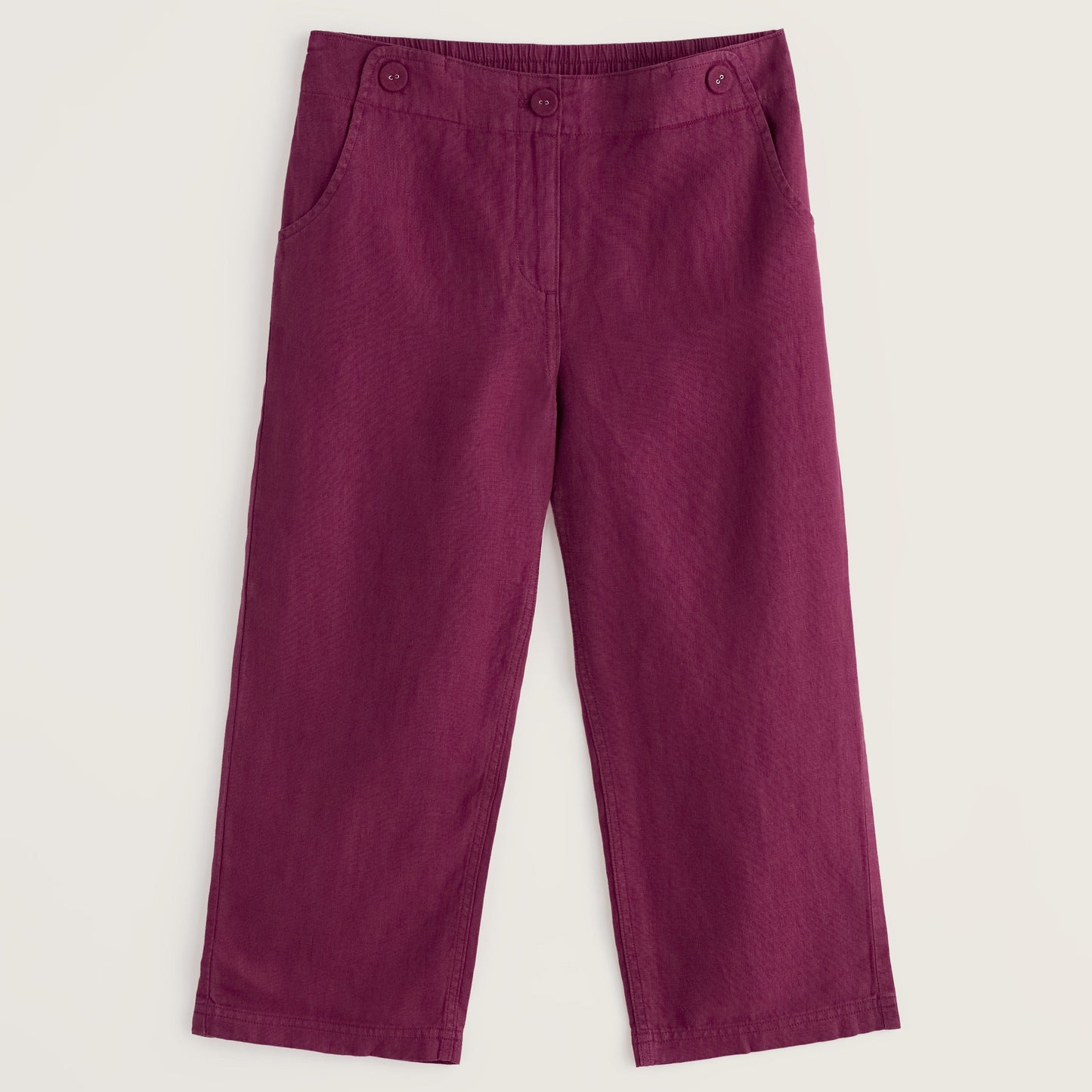 Seasalt Cornwall womens summer pants linen in dark pink