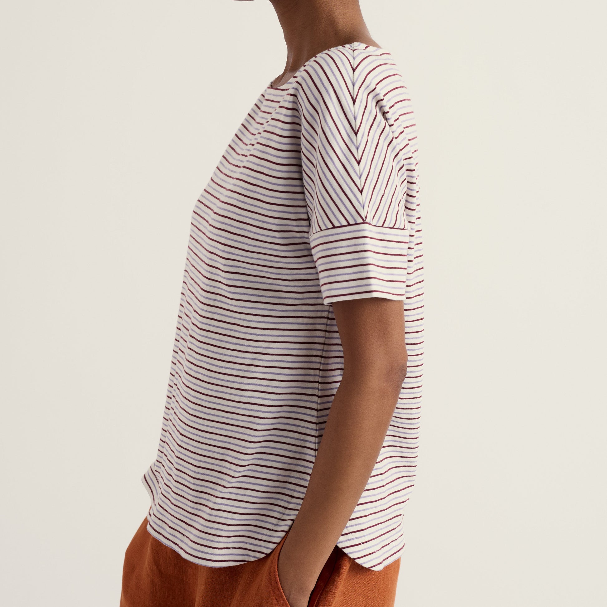 Seasalt Bryher View T-Shirt Cotton Bergamont Stripes