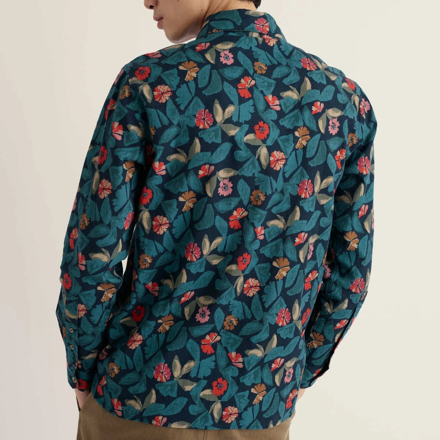 Seasalt Cornwall Men's wear Shirt in Dark floral print