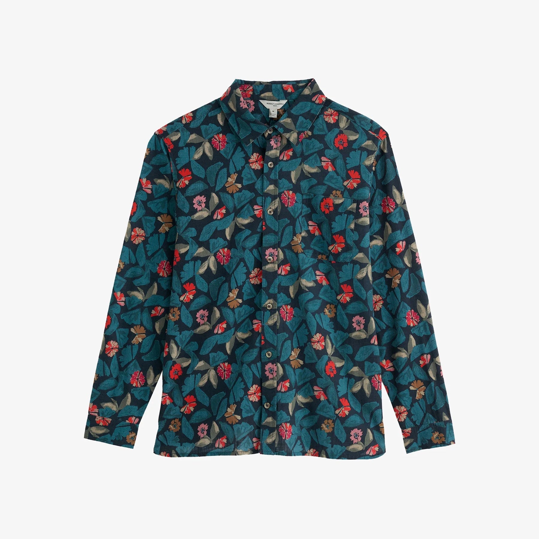 Seasalt quality cotton men's shity in dark floral