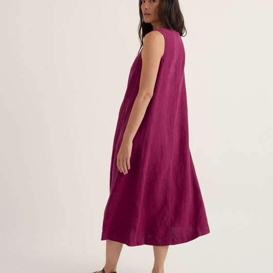 Seasalt Cornwall summer dress in dark Freesia