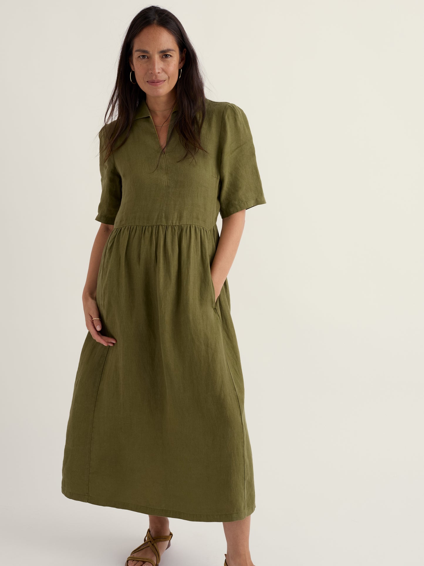 Seasalt Linen Dress in Creek