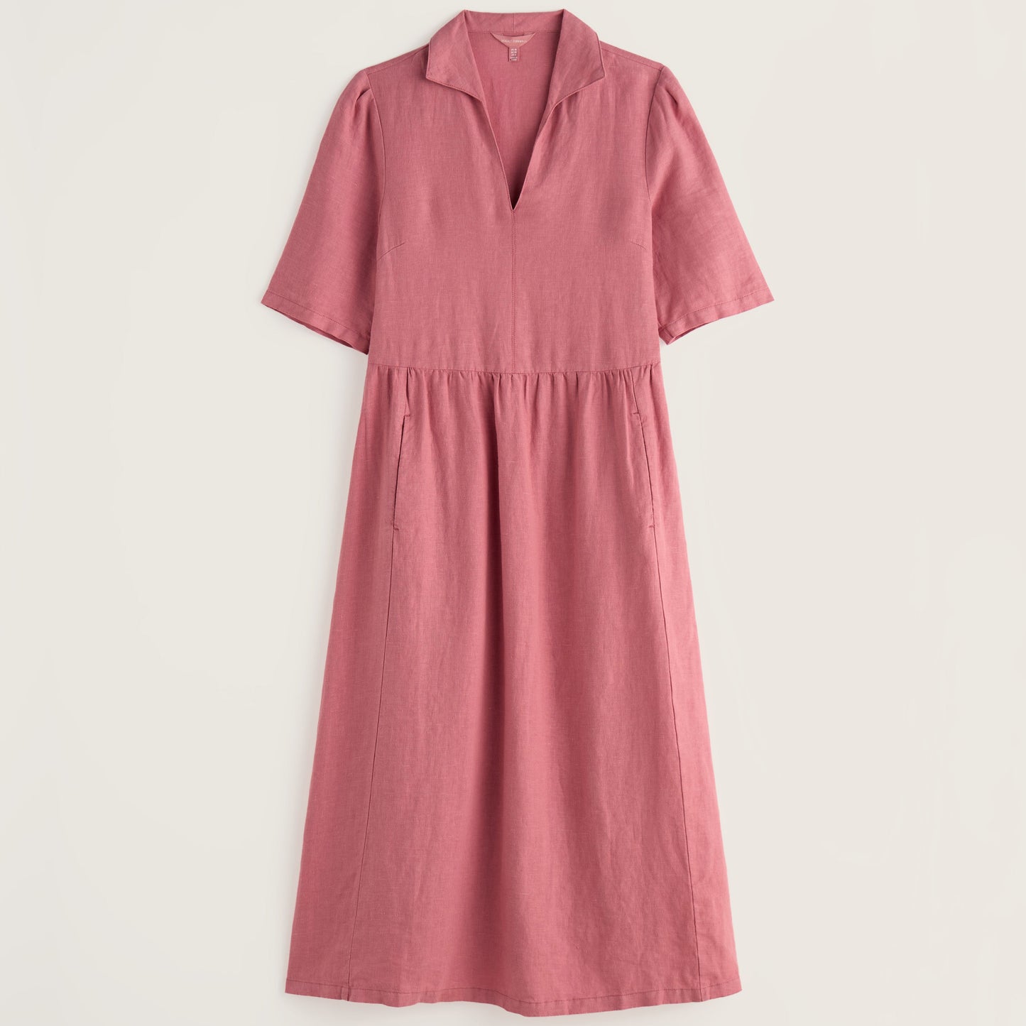 Seasalt Cornwall Fern Violet Dress - Linen dress in pink