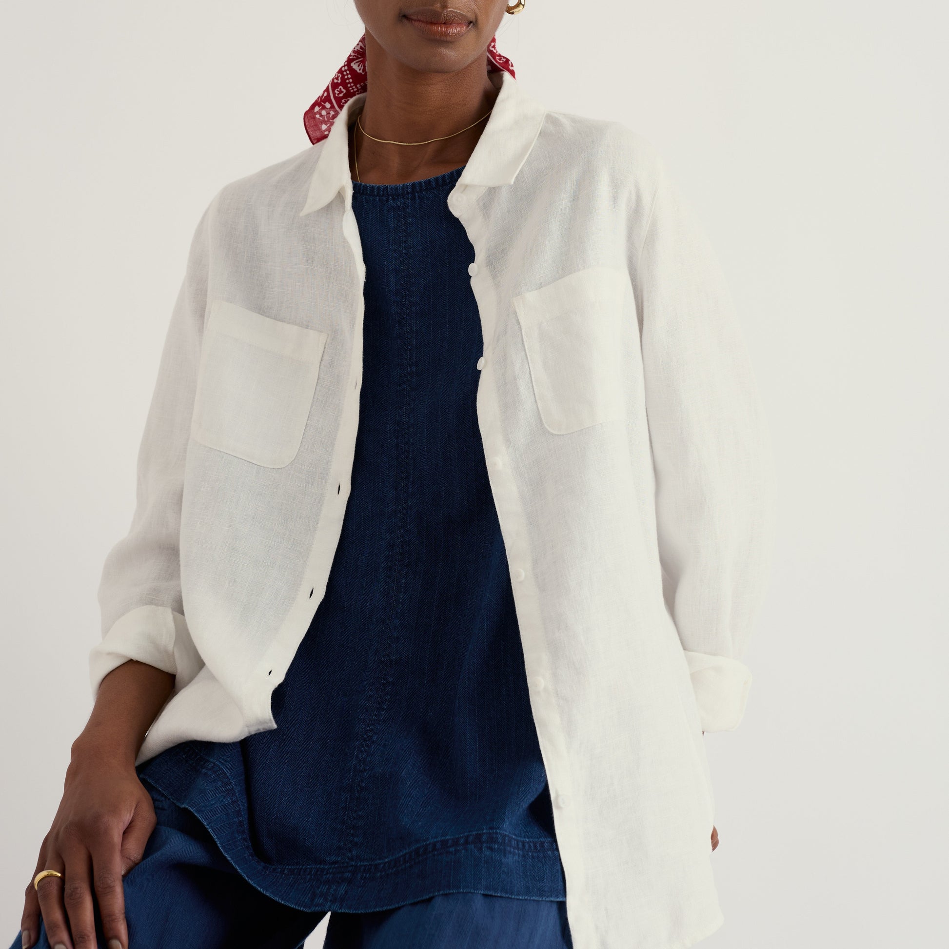 Seasalt Cornwall White Linen Shirt
