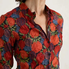 Seasalt Shirt - floral in reds and blues.
