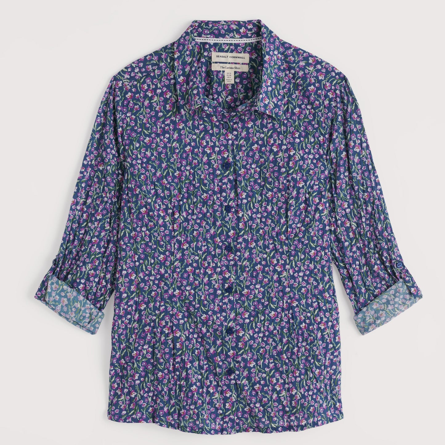 Seasalt Larissa Shirt Flax Flower Bright Orchid