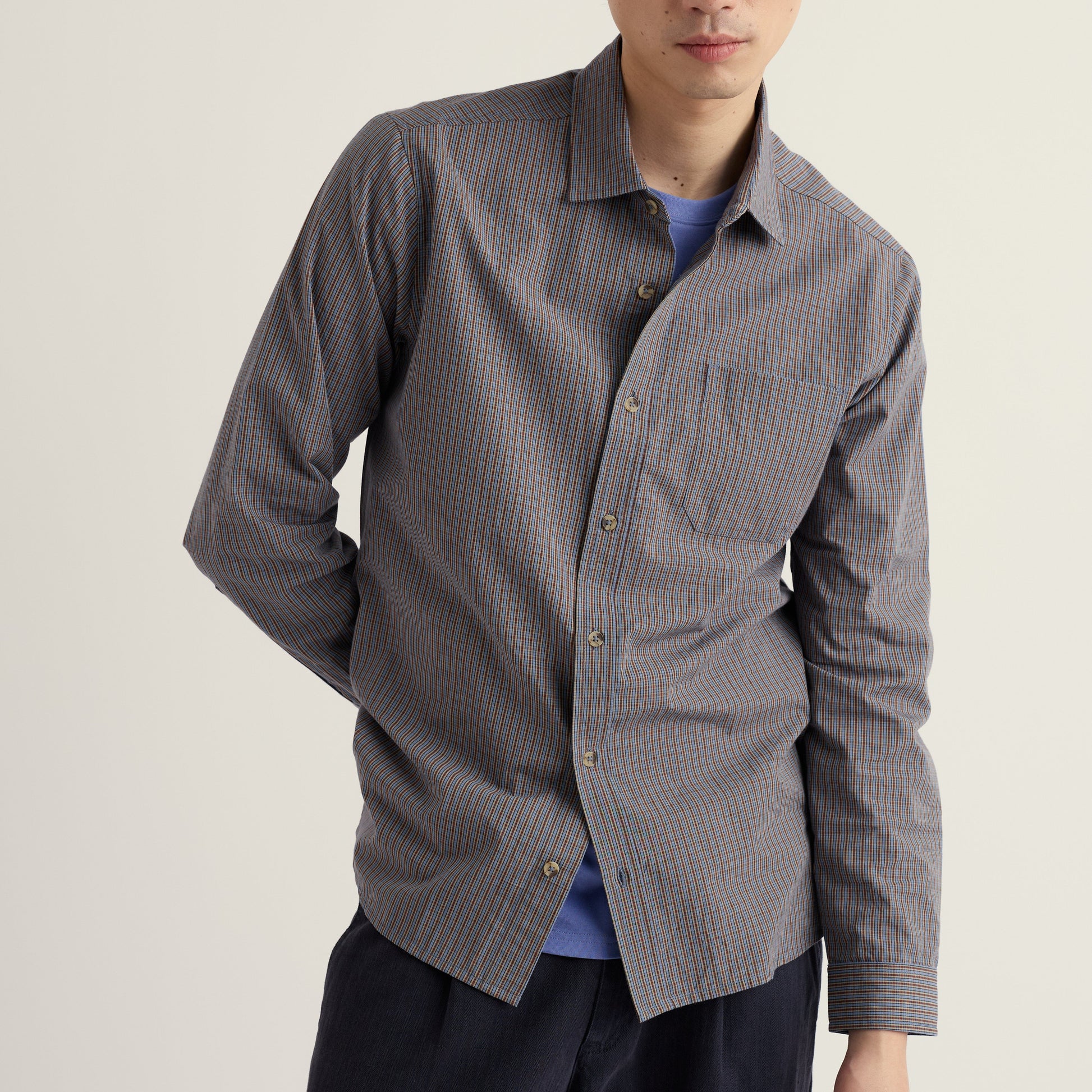Seasalt men's shirt Bayan in Bluebell