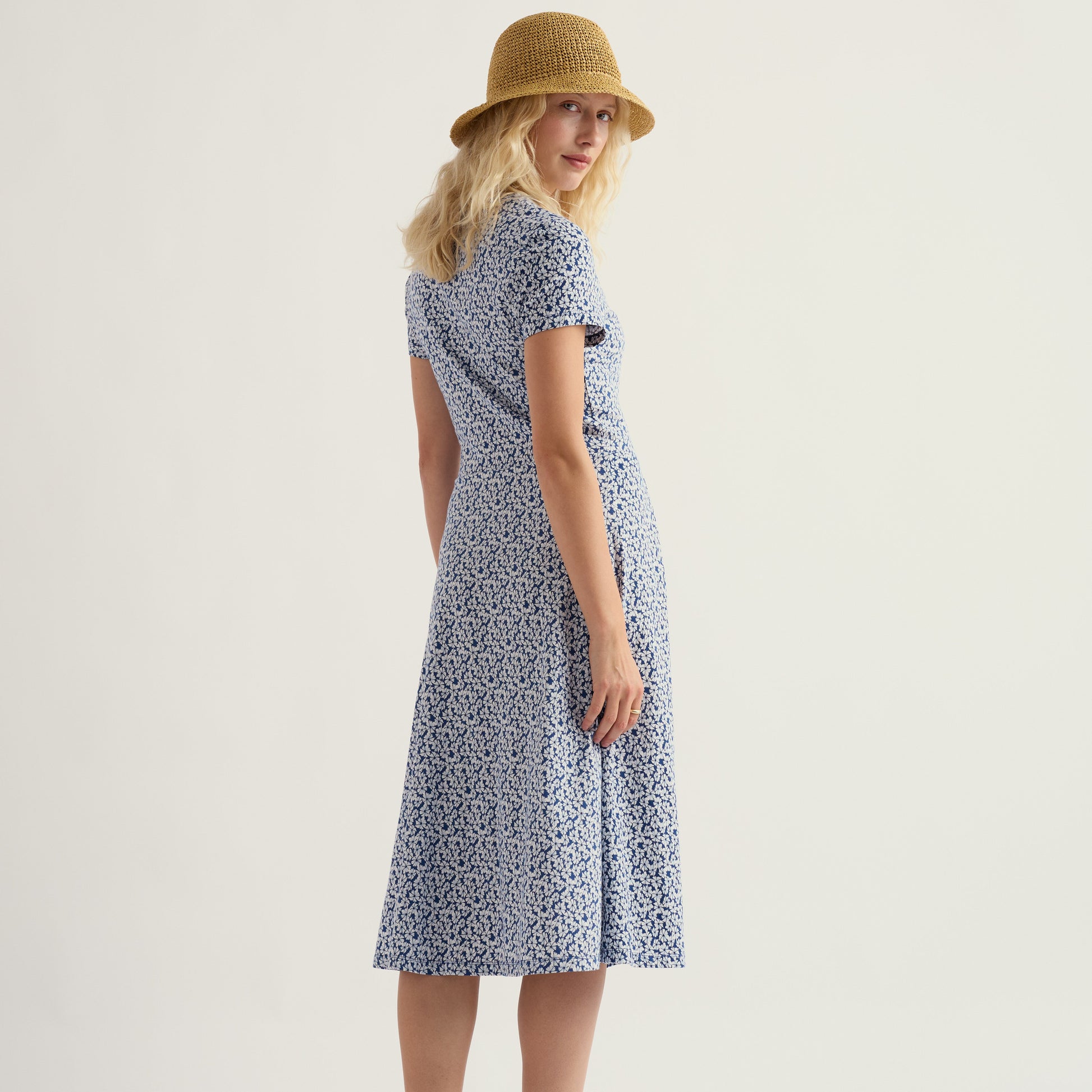 Seasalt Cotton jersey dress in blue