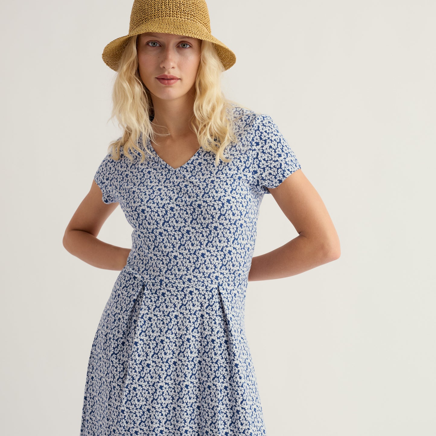 Seasalt Pier View Dress in Bunched Cornflowers 