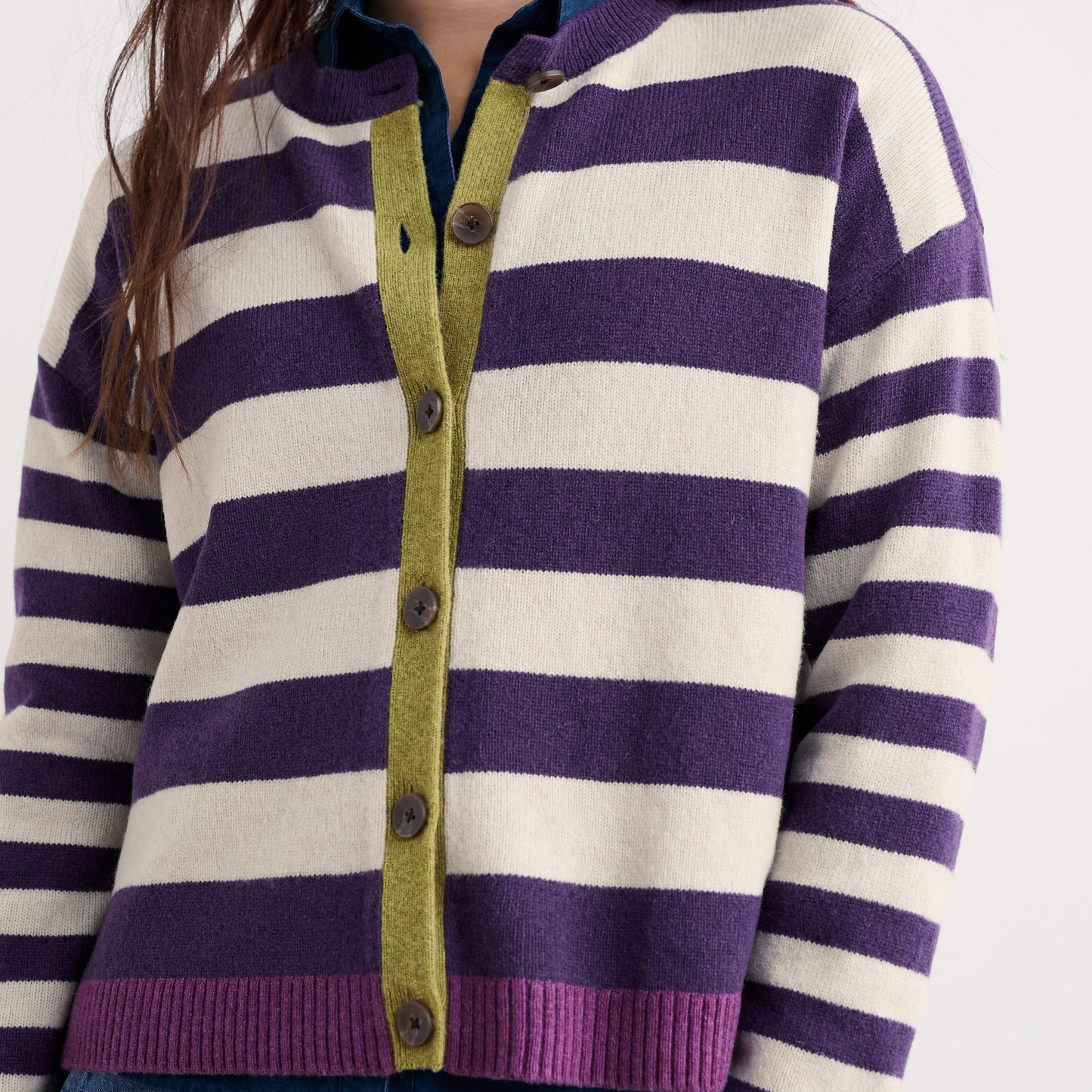 Seasalt Pinwell Cadigan DarkViolet Mix