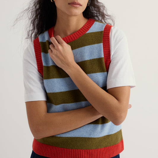 Seasalt Cornawall vest for women striped
