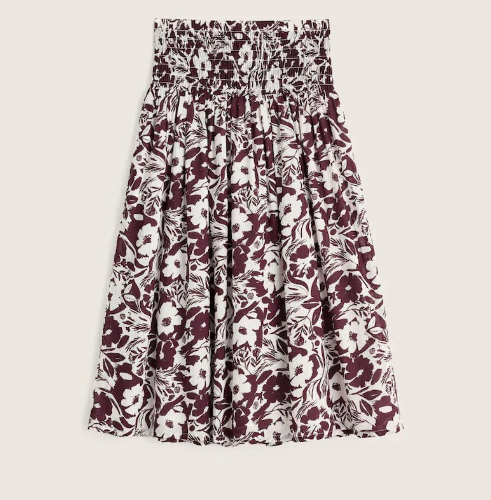 Seasalt skirt brown floral