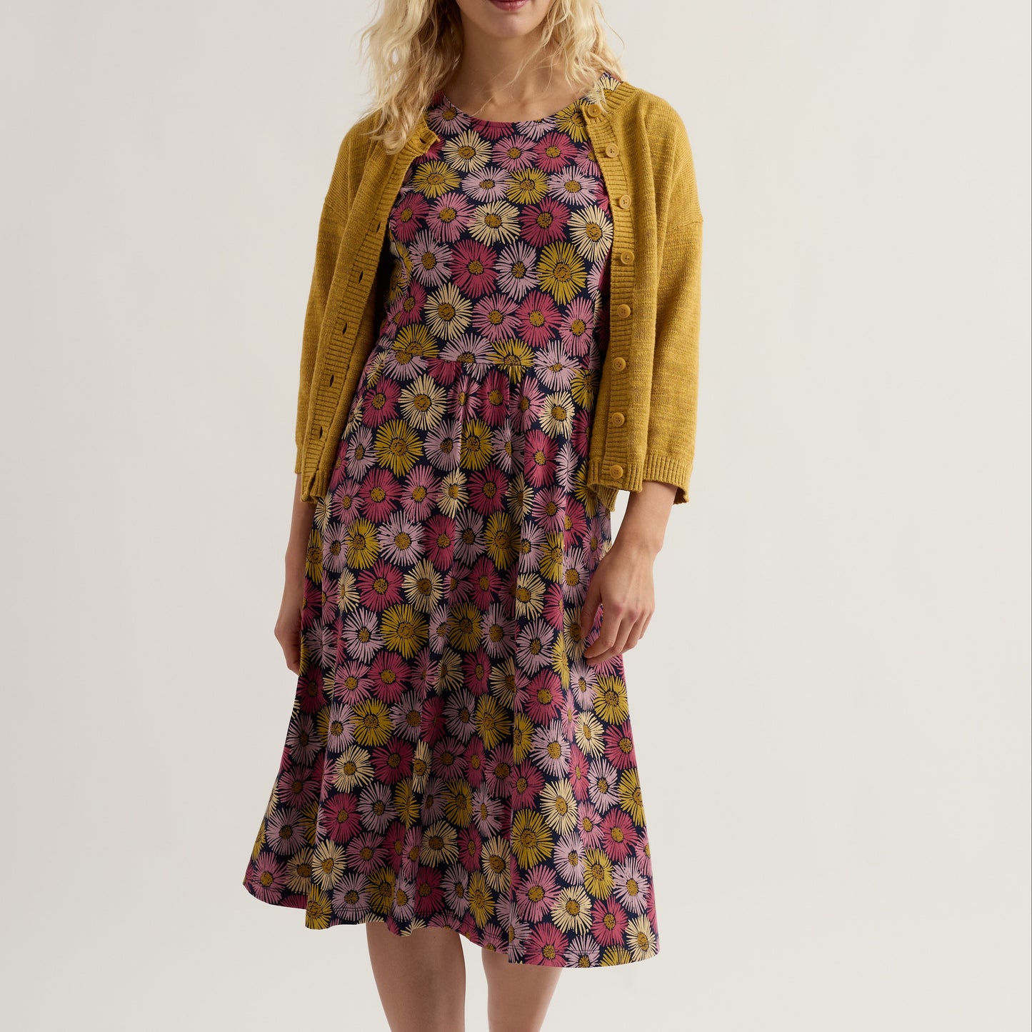 Seasalt SSApril Dress Painted Asters Maritime