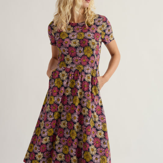 Seasalt Organic Cotton Dress Painted Asters