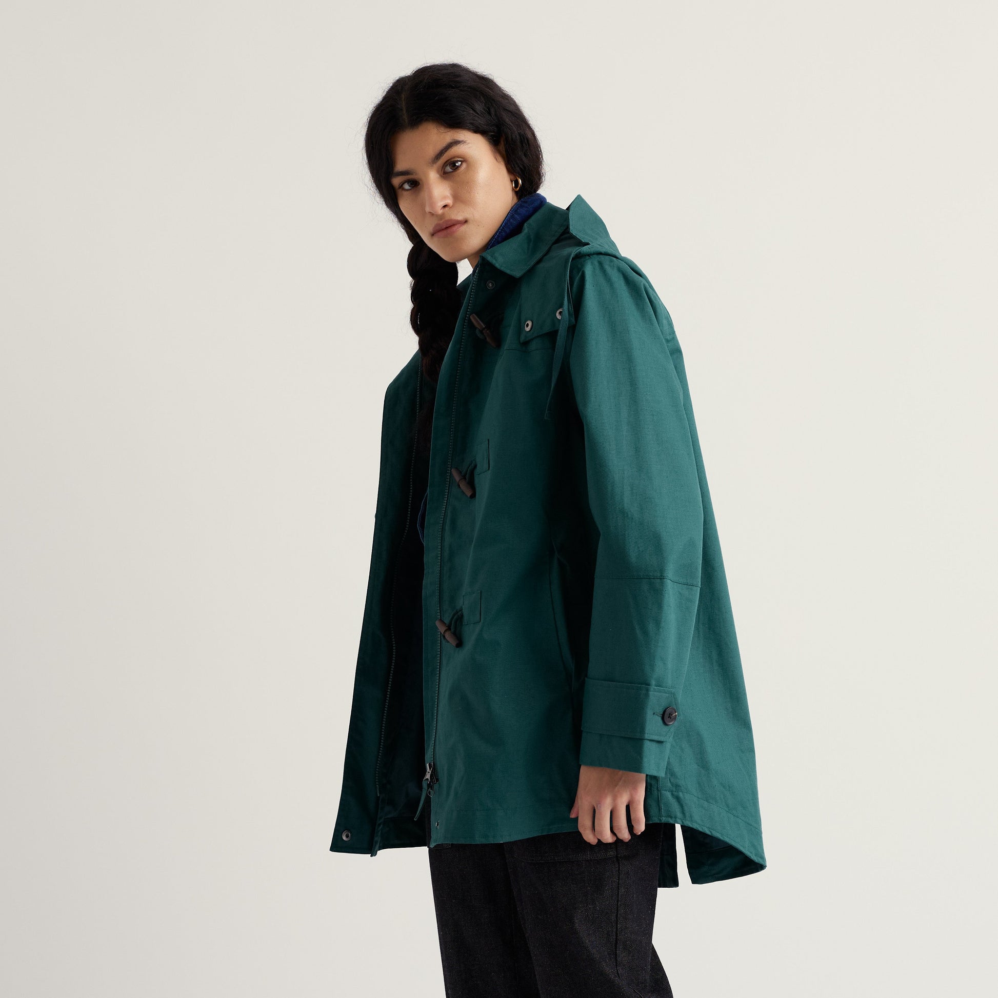 Seasalt Waterproof coat for women in dark teal or green