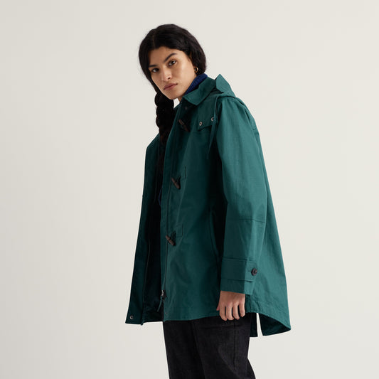 Seasalt Waterproof coat for women in dark teal or green