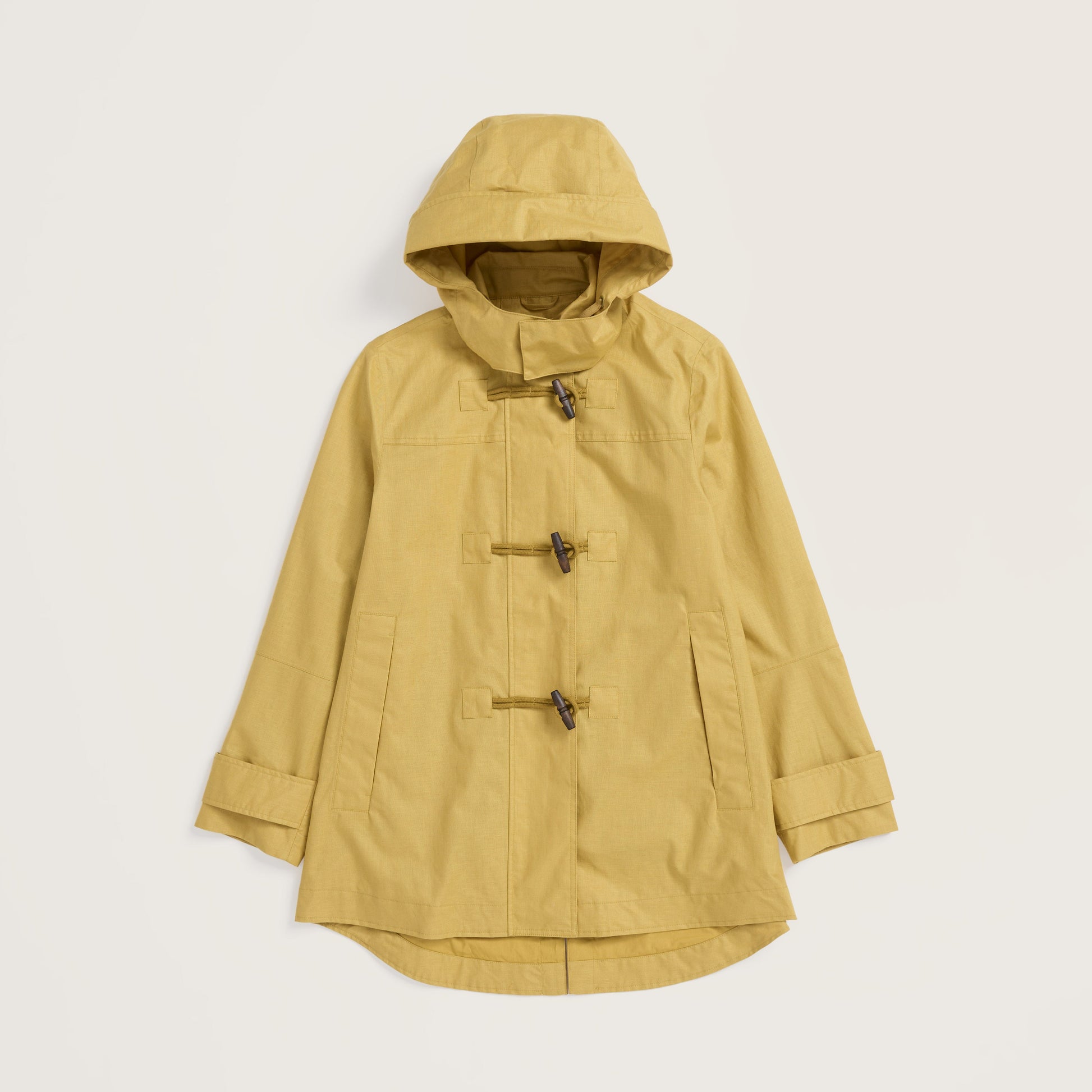 Seasalt waterproof raincoat with toggles in Light yellow