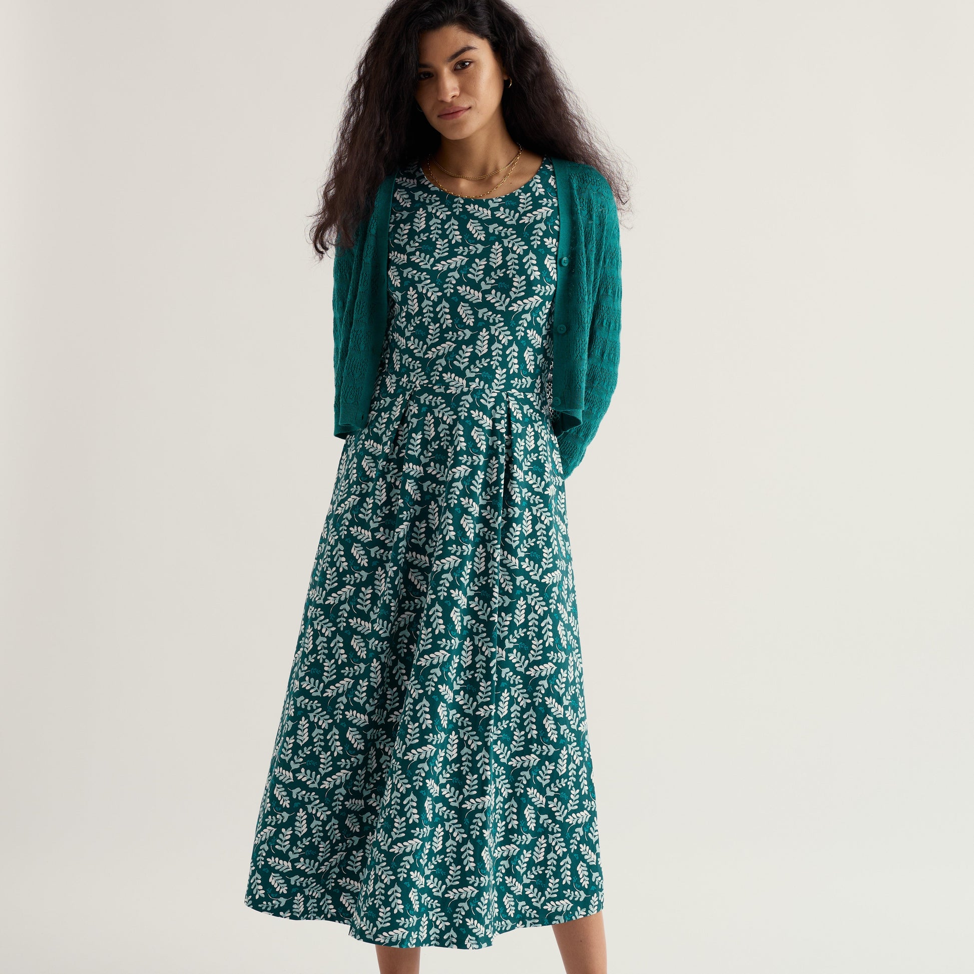 Seasalt in Australia. Veronical jersey cotton dress in Green print
