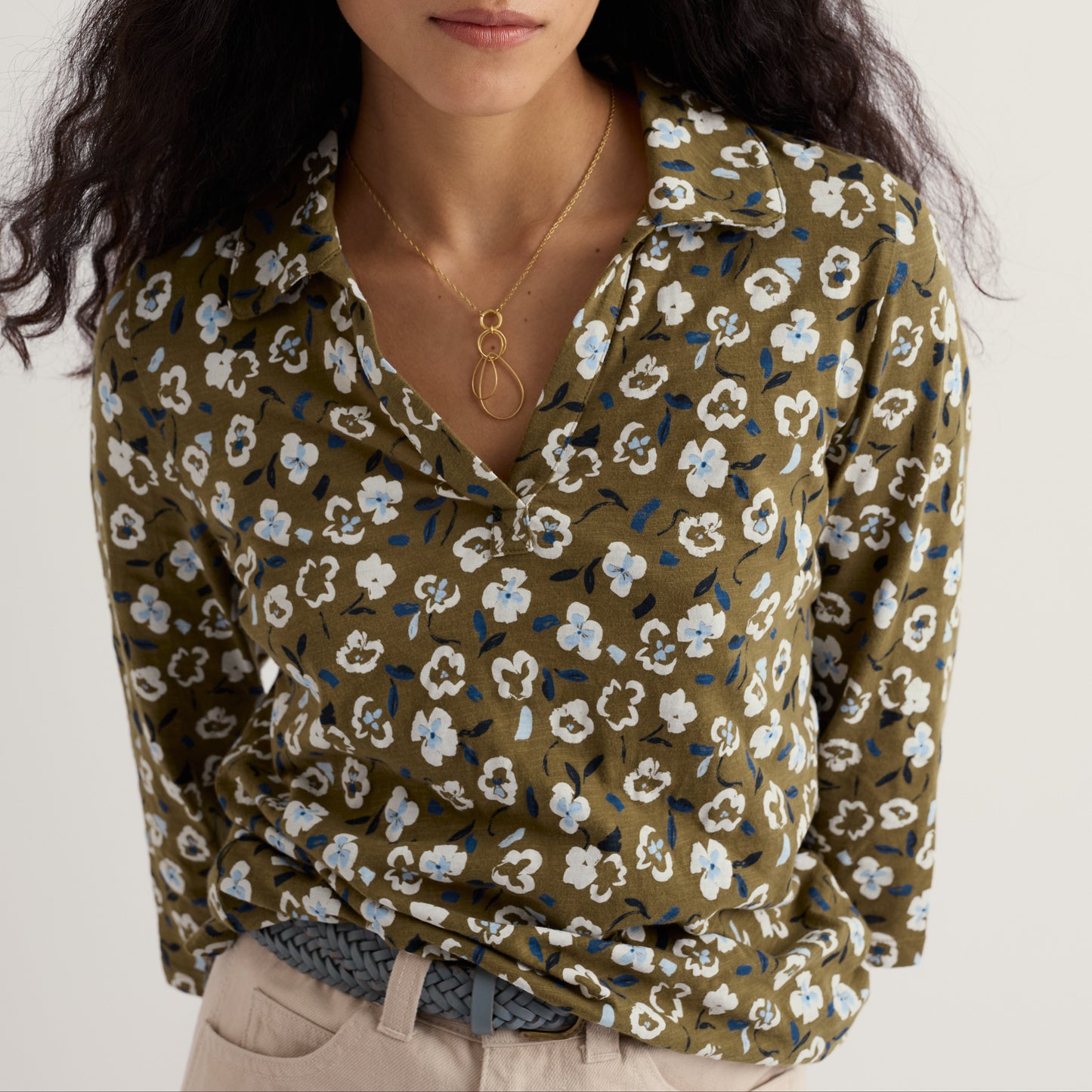 Seasalt Wavecrest Shirt in Arty pansy Seagrass