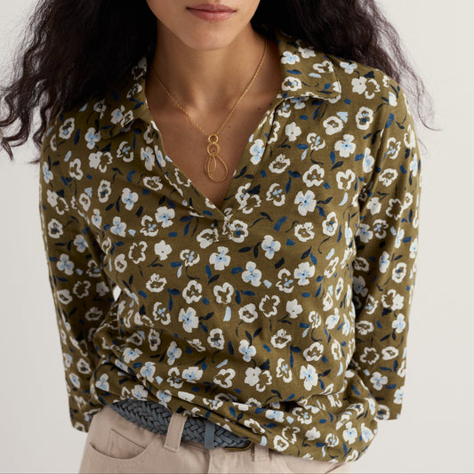 Seasalt Wavecrest Shirt in Arty pansy Seagrass