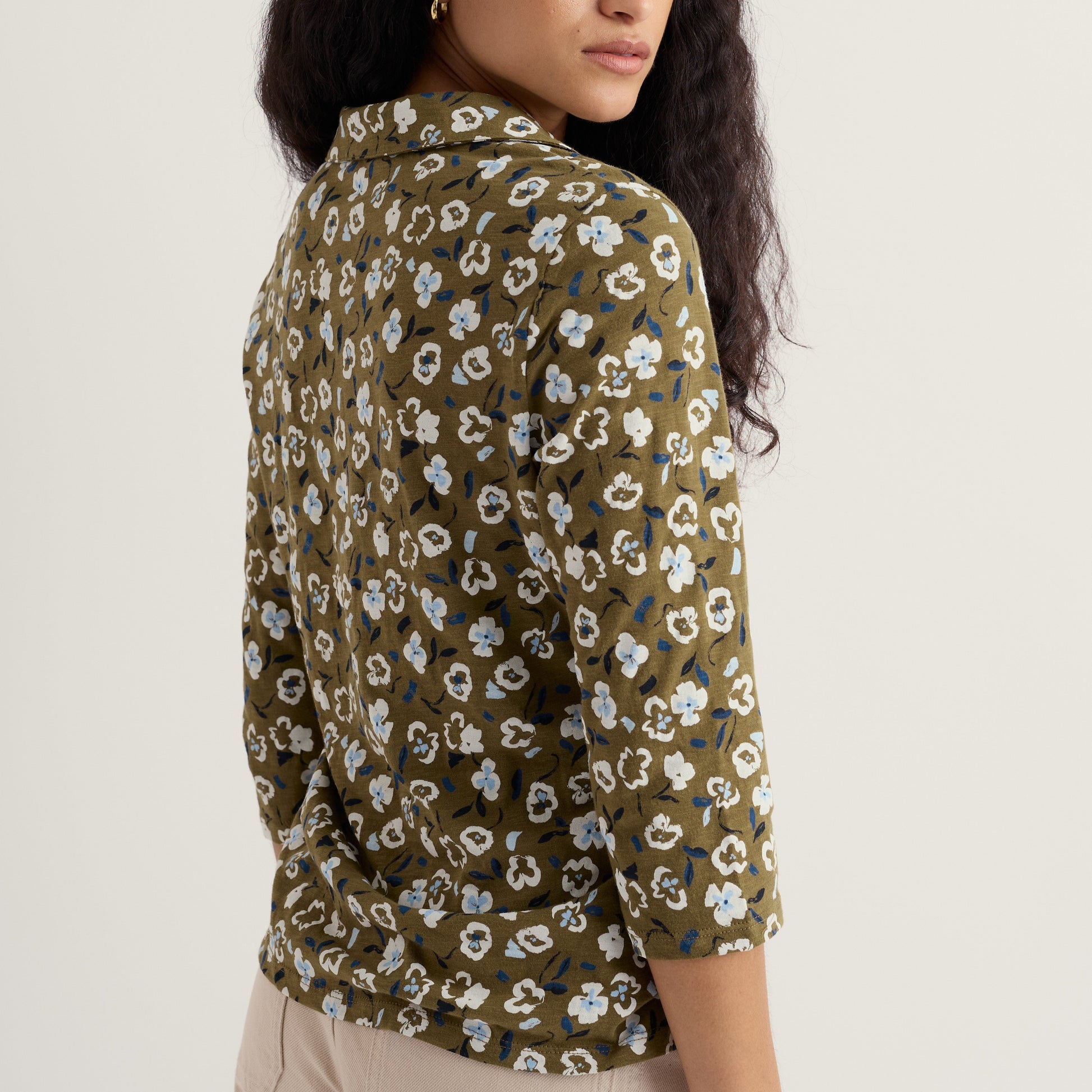Seasalt Organic Cotton shirt with floral pattern