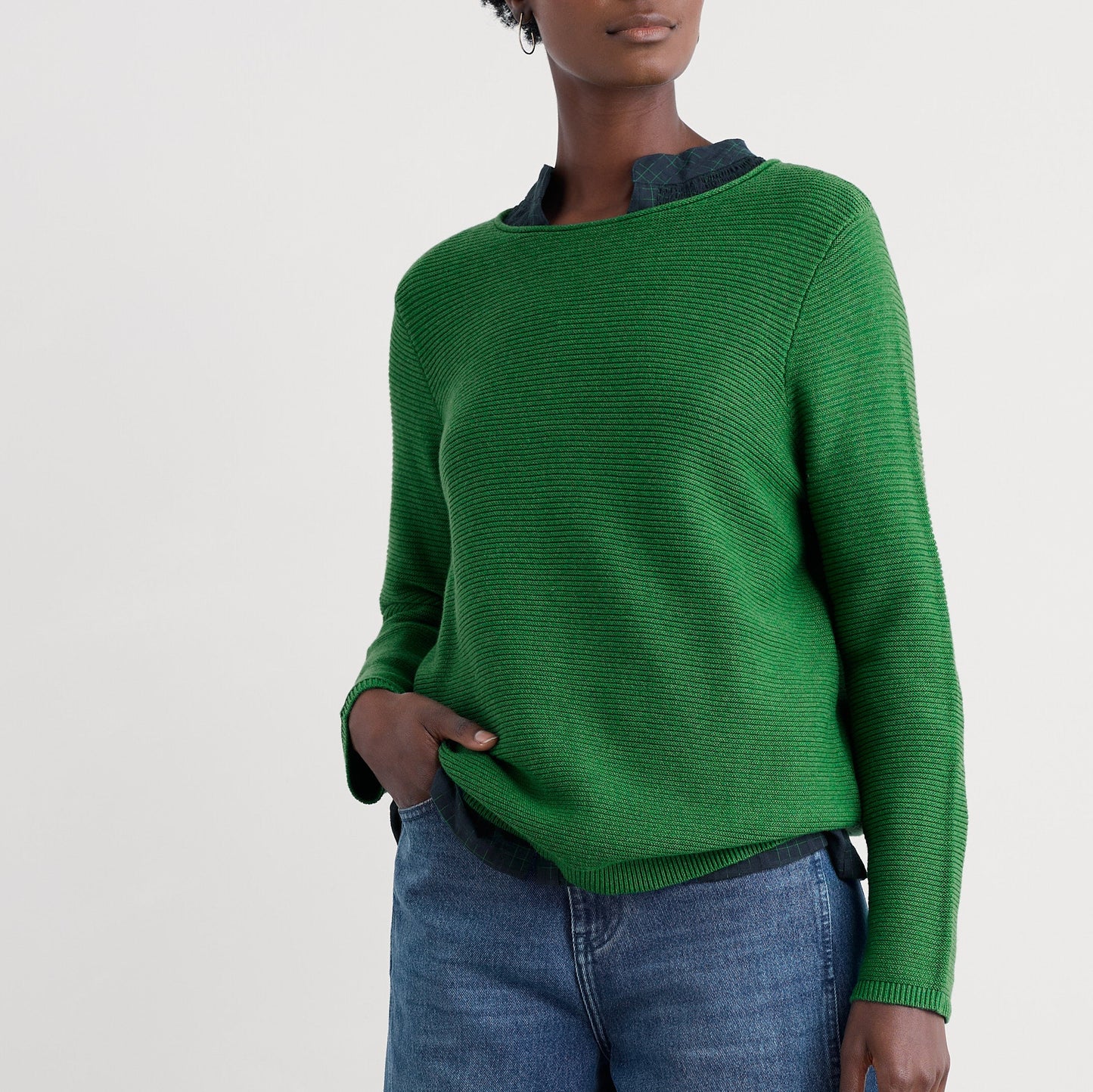 Seasalt Cornwall Makers Jumper in bright green