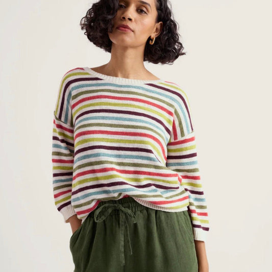 Seasalt Cornwall Knavock Jumper in Mini Cornish Carnelian Multi