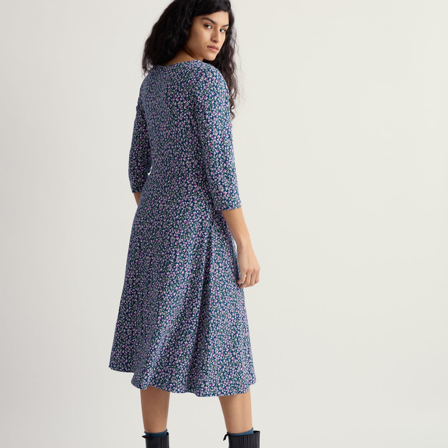 Seasalt Cornwall Cotton jersey dress in Flax Flower