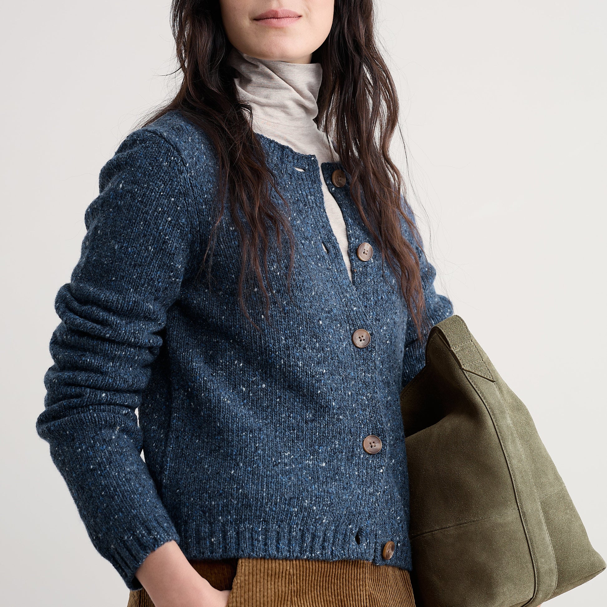 Seasalt Dawson Pick Cardigan in Staring. Merino Wool.
