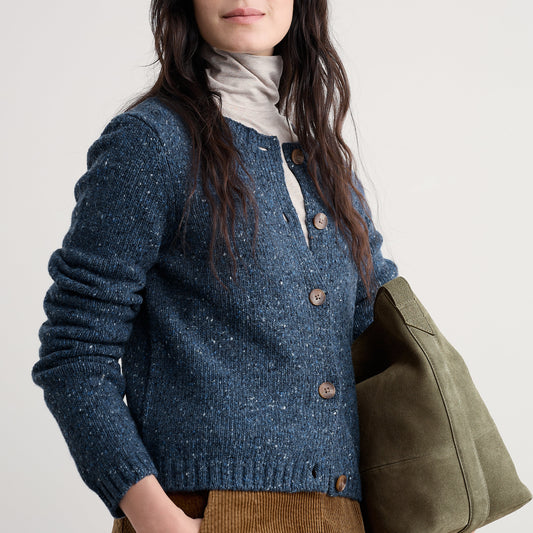 Seasalt Dawson Pick Cardigan in Staring. Merino Wool.