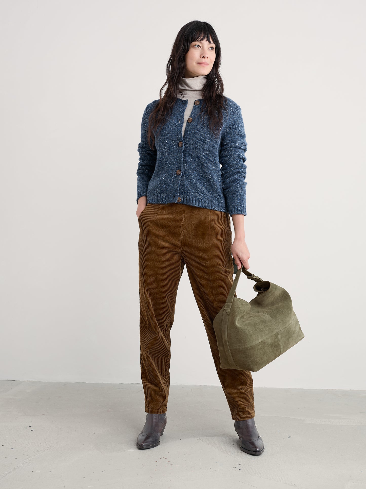 Seasalt Merino wool cardigan in blue