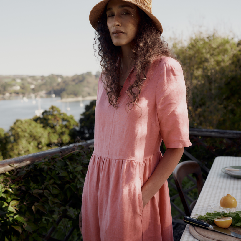 Seasalt Fen Violet dress in wild rose.