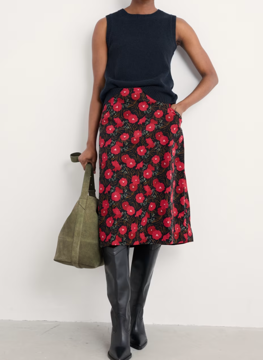 Organic Cotton Cord Skirt from Seasalt