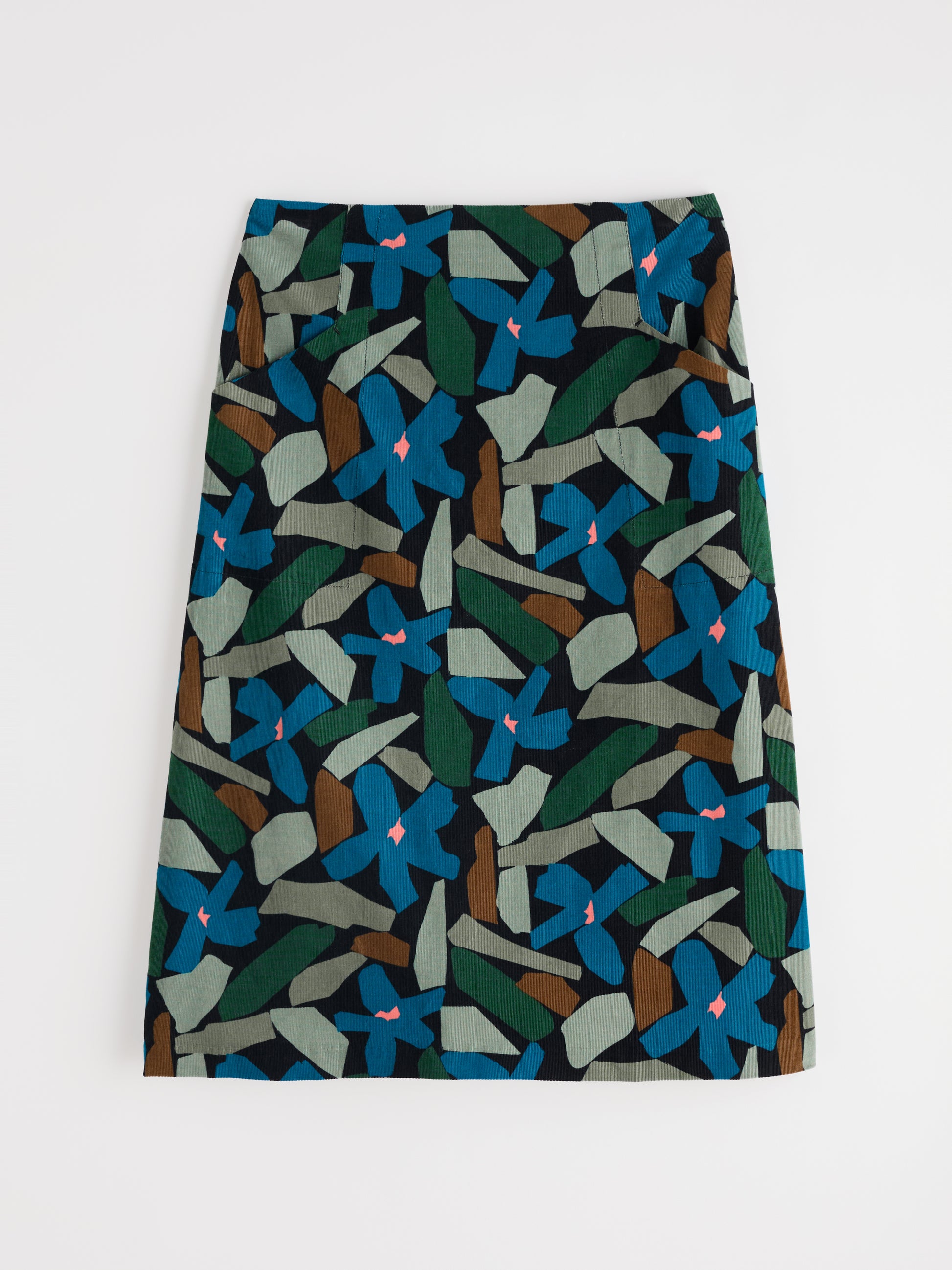 Cord Skirt from Seasalt in blues and browns. 100% cotton