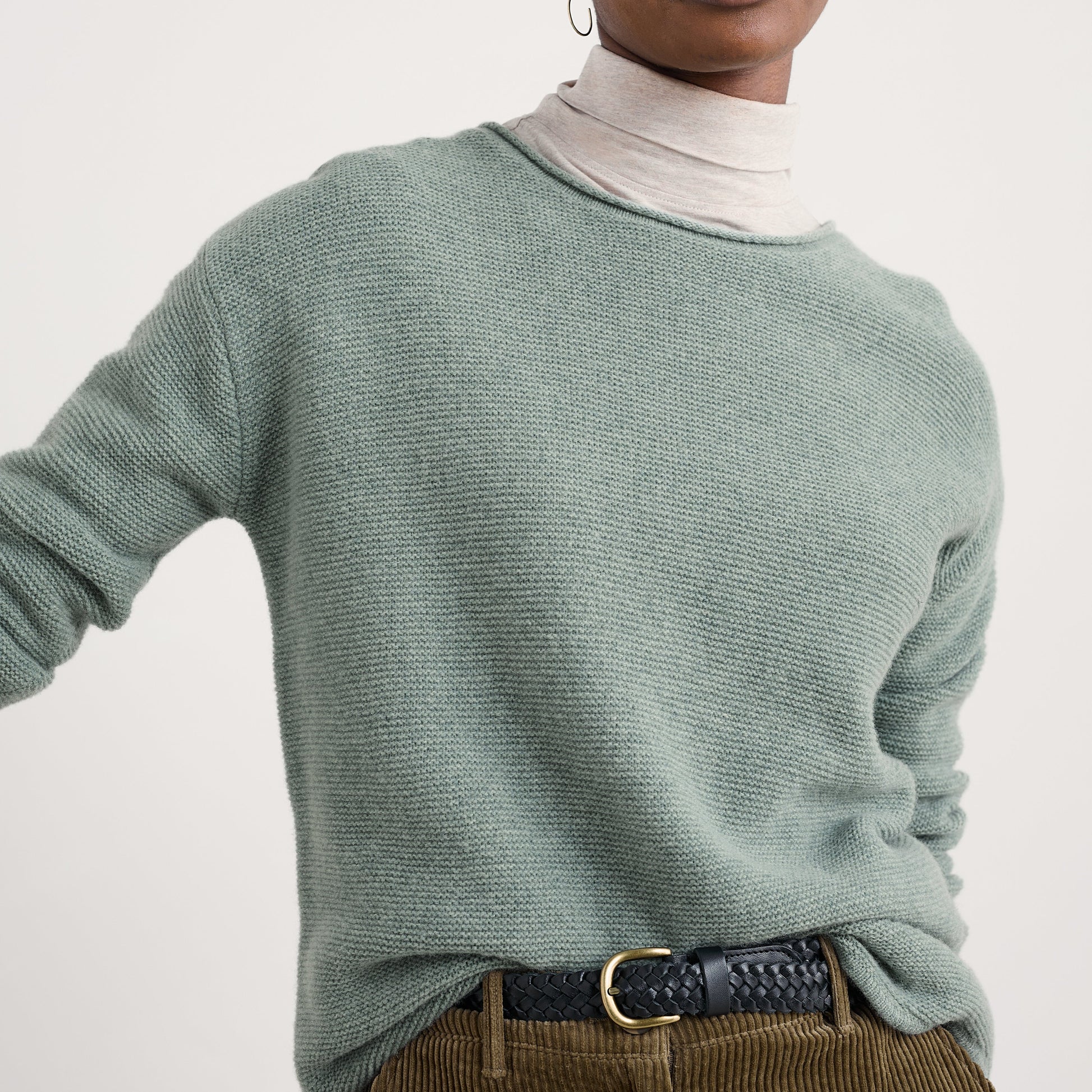 Seasalt Fruity Jumper in Celadon. Merino Wool.