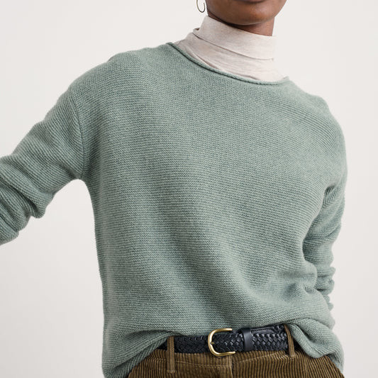 Seasalt Fruity Jumper in Celadon. Merino Wool.