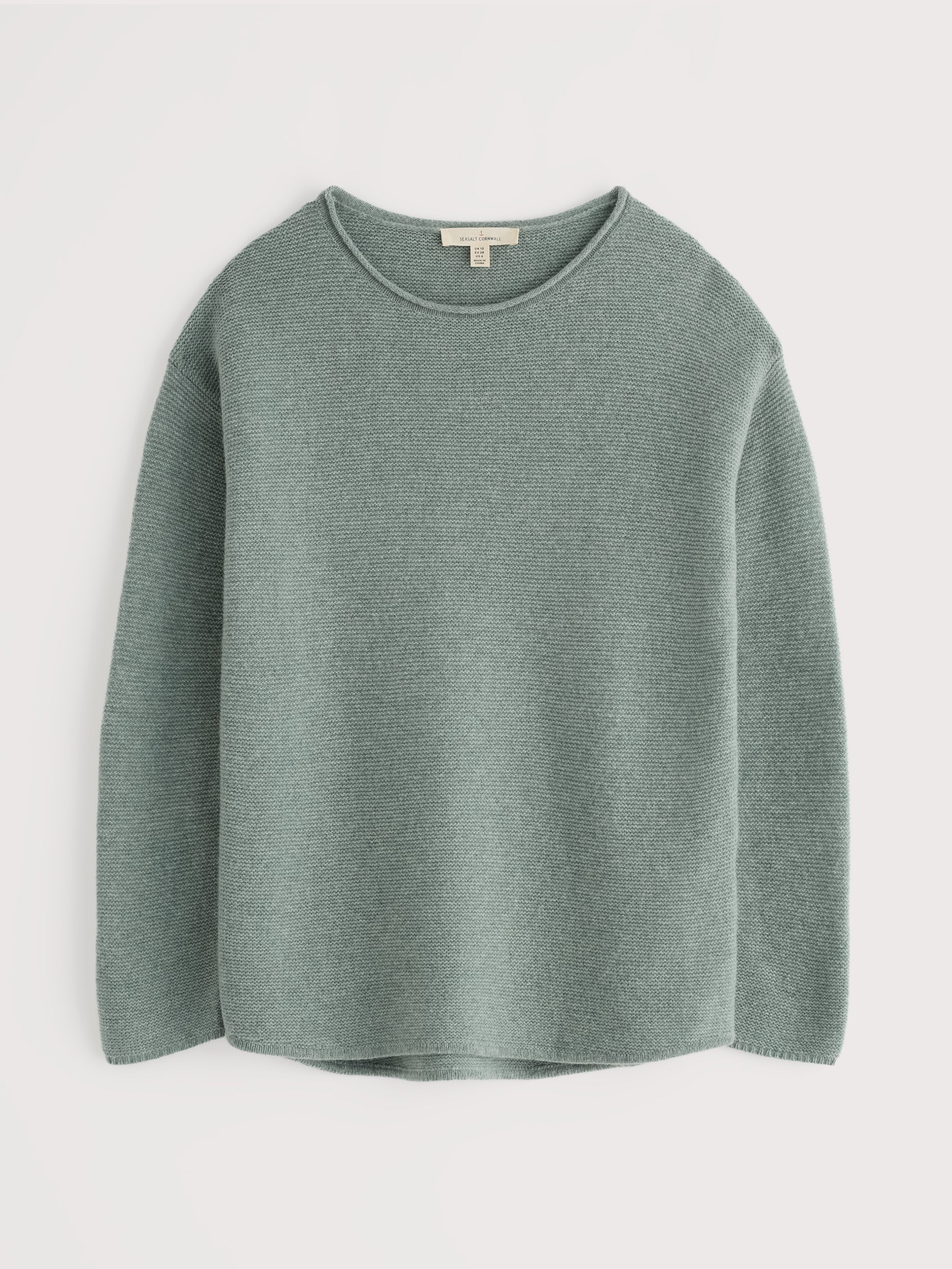 Seasalt Merino wool Jumper in Soft teal. 